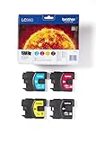 Brother LC980 Original Tintenpatronen Value Pack (schwarz, gelb, cyan, magenta) für verschiedene Brother MFC- und DCP-Drucker