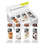 natural elements Proteinriegel Mixed Box – verschiedene Low Sugar Eiweißriegel – bis zu 13g Protein – vegetarisch, ohne Palmöl – in Deutschland laborgeprüft