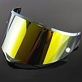 DXDRT Motorrad Helm Full Face Shield Visier für Pista GP R GP RR Race 3 Corsa R Anti-Explosion UV Schutz Sonnenblende Objektiv Windschutzscheibe Sonnenschutz Sonnenschutz Helm Zubehör,Gold