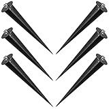 VILLFUL 6 Stück Teiliges Kunststoff erdspieß Solar gartenleuchten Wetterfeste Outdoor bodenspiesse Kompatibel mit Weg Flutlicht Langlebig für Außenbeleuchtung