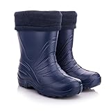 LEMIGO Kinder Eva Gummistiefel gefüttert TERMIX 861 (26/27, dunkelblau)