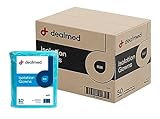 Dealmed Blauer Isolationskittel – Einweg-Medizinkittel, latexfrei, perfekt für Krankenhäuser, medizinische Einrichtungen und Arztpraxen (50 Stück)