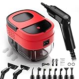 Dampfreiniger Handgerät, 2500W Druckdampfer zum Reinigen, Mehrzweckdampfer für den Heimgebrauch mit Controller, Dampfstrahlreiniger fürs Auto, Tragbarer Handdampfreiniger für Fenster, Küche, Boden