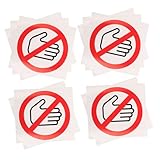 GALPADA 20 Stück Selbstklebende Warnaufkleber Sicherheitskennzeichen Langlebig Widerstandsfähig für Industrie und Haushalt Maschinen Elektrogeräte Unfallverhütung Hinweis Nicht Berühren