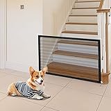 Nobleza - Magisches Hundetor 110 x 72 cm, Faltbare Sicherheitsbarriere aus Netz, ausziehbare Sicherheitsbarriere für Hunde für Treppen und Flure, Innen- und Außenbereiche
