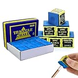 MOERDIFFER Billardkreide, Queuekreide, rutschfeste Pool Queue Kreide, Premium-Queue-Kreide-Set für Profi- und Heimspieler(Blau 12 Stück)