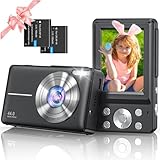 Digitalkamera 1080P 44MP Kinderkamera Fotoapparat mit 2,4' Display, 16X Digitalzoom Fotokamera Kompakte Vlogging-Kamera für Kinder, Teenager
