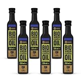 VanaVita BIO Leinöl - Kaltgepresstes Bio Leinsamenöl, nussiger Geschmack, glutenfrei, nicht gentechnisch verändert, reich an ungesättigten Fettsäuren, für Salate & Dips (250 ml (6er pack))