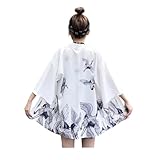 ELABORATE CHOICE Sommer und Herbst, japanisches künstlerisches Hemd, Sonnenschutzkleidung, klimatisierte Kleidung, lockerer Outdoor-Wandermantel, dünner Mantel für Studenten, Bademantel, Yukata A12