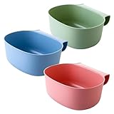 Wickeltisch Organizer zum Einhängen 3 Stück Mülleimer Auffangschale Küchenabfälle Müll Container Waschschüssel Auffangschale Baby für Wickeltisch Küchenschrank Tür, Polypropylen, (Grün+Rosa+Blau)