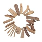 UKCOCO Treibholz Schwemmholz 20 Stück mit Glatter Oberfläche 3 20cm für Selbstgemacht Bastelarbeiten und Rustikale Wohnaccessoires