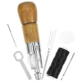 AUTSUPPL DIY Handnähmaschine mit Nähahle und Leder nähnadeln Tragbares Lederhandwerks kit für Reparatur und Bastelprojekte Wie Gürtel Geldbörse und Taschen Vielseitiges Zufällige Farbe