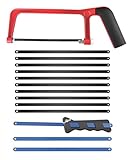 Donvuka Metallsäge Klein 150 Mm, Puk Säge mit 10 Austauschbarem Sägeblatt, Anfänger Mini Bügelsäge Holz