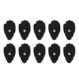 POPETPOP 10 Stück Professionelle Selbstklebende Physiotherapie Elektrodenpads aus Silikon Tragbar Weiß Wiederverwendbar für Muskelstimulator und Schmerzlinderung