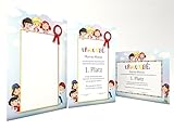 Urkundenpapier'Kinder' 10 Blatt | modern | für Urkunden Zertifikate | DIN A4 190g/qm | hochwertig | Briefpapier | Kartonpapier | certificate paper | Blanko Urkunde | Anerkennung Papier