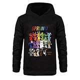 GXTBJSW Sprunkis Hoodies für Jungen, Musikspiel, Sweatshirts für 4–13 Jahre, lässiger Kinderpullover, Oberbekleidung, Schwarz , 7-8 Years
