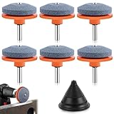 Messerschärfer Rasenmäher Schärfer 6Stk Schleifstein Schärfgerät für Rasenmähermesser Rasenmäher-Klingenschärfer Rasenmäherschärfer für alle Gartengeräte egal ob Rasenmäher Spaten oder Hacke