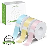 NELKO Original P21 Etikettenband-Ersatz, adaptiertes Etikettendruckpapier, 12 x 40 mm, standard-laminiertes Büro-Etikettierband, Mehrzweck-Etikettierband, P21, 180 Bänder/Rolle, 3 Rollen