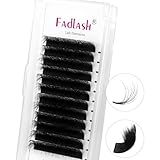 FADLASH Simply Fanned Lashes Triple Bloom Lashes 0.05D 14-18 mm Selbstgefächerte Wimpern Wimpernverlängerung Wimpernverlängerung mit Volumen Technologie Wimpernverlängerung 12 Reihen Schwarz