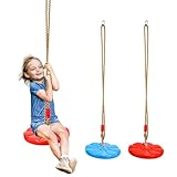 Schaukel Outdoor, Tellerschaukel Indoor, Höhenverstellbar, Hängeschaukel Kinder Erwachsene, Baumschaukel Bis Zu 150 kg(Pink)