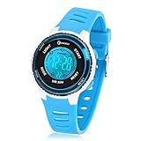 Juboos Kinder Digitaluhren,7 Farben LED-Licht Kinder Sport Armbanduhr Jungen Wasserdicht Kinderuhr mit Alarm Stoppuhr,Kinderuhren Outdoor Armbanduhr für Jungen Mädchen 5-18