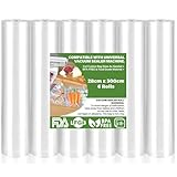 Woobroo Rouleau Sous Vide Alimentaire Vakuum-Rolle für Lebensmittel, ‎PA+PE