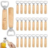 48 Weinflaschenöffner mit Holzgriffen, Edelstahl Bier- und Apfelweinöffner für Hochzeiten und Partys, personalisierbare Gastgeschenke
