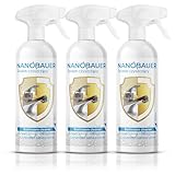 3x Superstarker und effektiver Badreiniger | NANOBAUER Bathroom Cleaner | Armaturenreiniger Keramikwischer Badezimmerreiniger | Kapazität 750ml