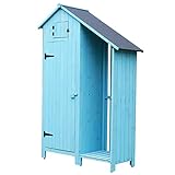Großer Hölzerner Schuppen Für Den Außenbereich Mit Unabhängigem Raum, Großer Schrank Für Gartengeräte, Wasserdichtes Gartenhaus Für Den Hinterhof (S : B)