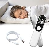 Berührungsloses Stirnthermometer für Erwachsene und Babys, wiederaufladbar, USB, Infrarot-Thermometer, digital, präzise und schnell