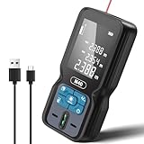 Entfernungsmesser REVASRI Professional, Laser-Entfernungsmesser 70M mit M/In/Ft Wasserwaage USB Aufladbar Laser distanzmesser für Entfernung/Fläche/Volumen/Pythagoras/Kontinuierlich