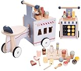 Engelhart - 640040 - Holz-Roller „Eisverkäufer“ - Multifunktionelles Spielzeug - Ab 12 Monaten