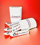 T TAKONE Glücksbringer Abitur – Duplo Banderole Set mit Sprüchen als Viel Glück Prüfung Geschenk für Abi & Studium