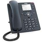 Snom D140 Desk VoIP-Festnetztelefon, Schiefergraues Gehäuse, 2 SIP-IdentitäTen, Energieeffizient (PoE Klasse 1), 2,8' TFT LCD, Graustufenanzeige, 360° Benachrichtigungsanzeige, 6+4 Funktionstasten