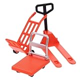 FUNOMOCYA Miniatur Gabelstapler mit Mini Plattformwagen und Handhubwagen Robustes Baustellen Spielzeugfahrzeug für für Jungen zu Geburtstag und Weihnachten