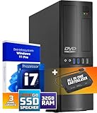 GMR Ultra Slim i7 Office PC - Business Office Computer | 3 Jahre Garantie | 32 GB RAM | 4000GB SSD | DVD±RW | USB 3 | Windows 11 Prof | WiFi-Bluetooth