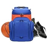 Sporttasche – Ausrüstungshalter – Basketball-Rucksack | für Fußball, Schule, Reisen, Volleyschuhe, Fitnessstudio