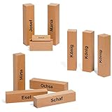 corpus delicti :: Puristische Design-Krippe im Bauhausstil - Moderne Weihnachtskrippe aus Holzklötzchen - Architekten-Krippe