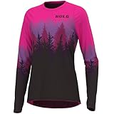 HULG Fahrradtrikot Damen,Fahrradtrikot,Damen-Mountainbike-Trikot,langärmelig,Offroad-Fahrrad, Atmungsaktiv,feuchtigkeitsableitend (XXL,Style-04)