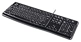 Logitech K120 Kabelgebundene Tastatur für Windows, US QWERTY-Layout - Schwarz
