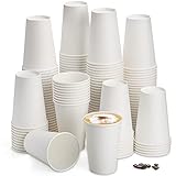 Tebery 200 Stück 360ml Einwegbecher Kaffeebecher Hochwertiger Hitzebeständiger 12oz Coffee-To-Go Papier Tassen Edles Design Papierbecher Für Cappuccino Latte Macchiato Milchkaffee