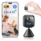 WeChip Mini Kamera, 2K HD Überwachungskamera Innen Für Live Übertragung Handy APP,WiFi & Bluetooth Kamera Nachtsichtkamera mit Bewegungsmelder, 21 Tage Batterielaufzeit, SD/Cloud-Speicherplatz
