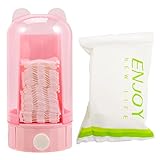 PRETYZOOM Halter Für Wattepads Deckel Haut Fussel Gel Entferner Bausatz Liner Schminkschwämme Für Das Gesicht Kosmetik Gesichts- Stand Tasche Reinigung Tupfer Unterlage Rosa Plastik