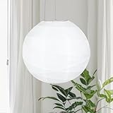 Encham Lampenschirm Papierlaterne rund Lampions Gerippter 15 cm 6' für DIY Party Garten Hochzeit Geburtstage Dekoration