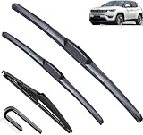 GuanLL Car Wiper Windshield Wiper für Jeep Compass MK2 MP/552 2016-2020 Wipers Windscreen Glass Brushes Scheibenwischer vorne und Scheibenwischerblätter Set