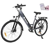 Molicycle E-Bike Damen 26 Zoll Tiefeinsteiger Trekkingrad E-Cityrad mit 36V 14.5Ah Akku - 110km Reichweite, Hydraulische Scheibenbremsen, EU-konformes Ebike mit APP
