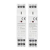 FQJYXWEWL GR8-208 Hilfsrelais-Zwischenschalter 8A 2SPDT 12V 24V 48V 110V 220V Relais DIN-Schienenmodul(GR8-208-ACDC12V)