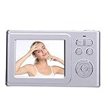 ASHATA 1080p 48 MP Digitalkamera für Fotografie, 5X Autofokus, 16: 9, 2,4 Zoll Bildschirm, Blitzlicht, Vlogging Camcorder -Videokamera für Anfänger von Teenagern (Silbergrau)