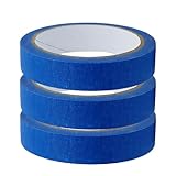 Blaues Malerband – 3 Rollen Deckblatt aus Krepppapier zum Malen | Blaues Malerband Maler Klebebänder | Abnehmbares Bastelzubehör für Automobil-Buchstaben an der Wand Art