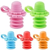 Silikonflaschenausstrich, 5pcs verschüttete Wasserflasche Sippy Top, tragbare Kappe-Toper für Lebensmittelqualität für Kleinkinder, Kinder, Erwachsene, schützt den Mund